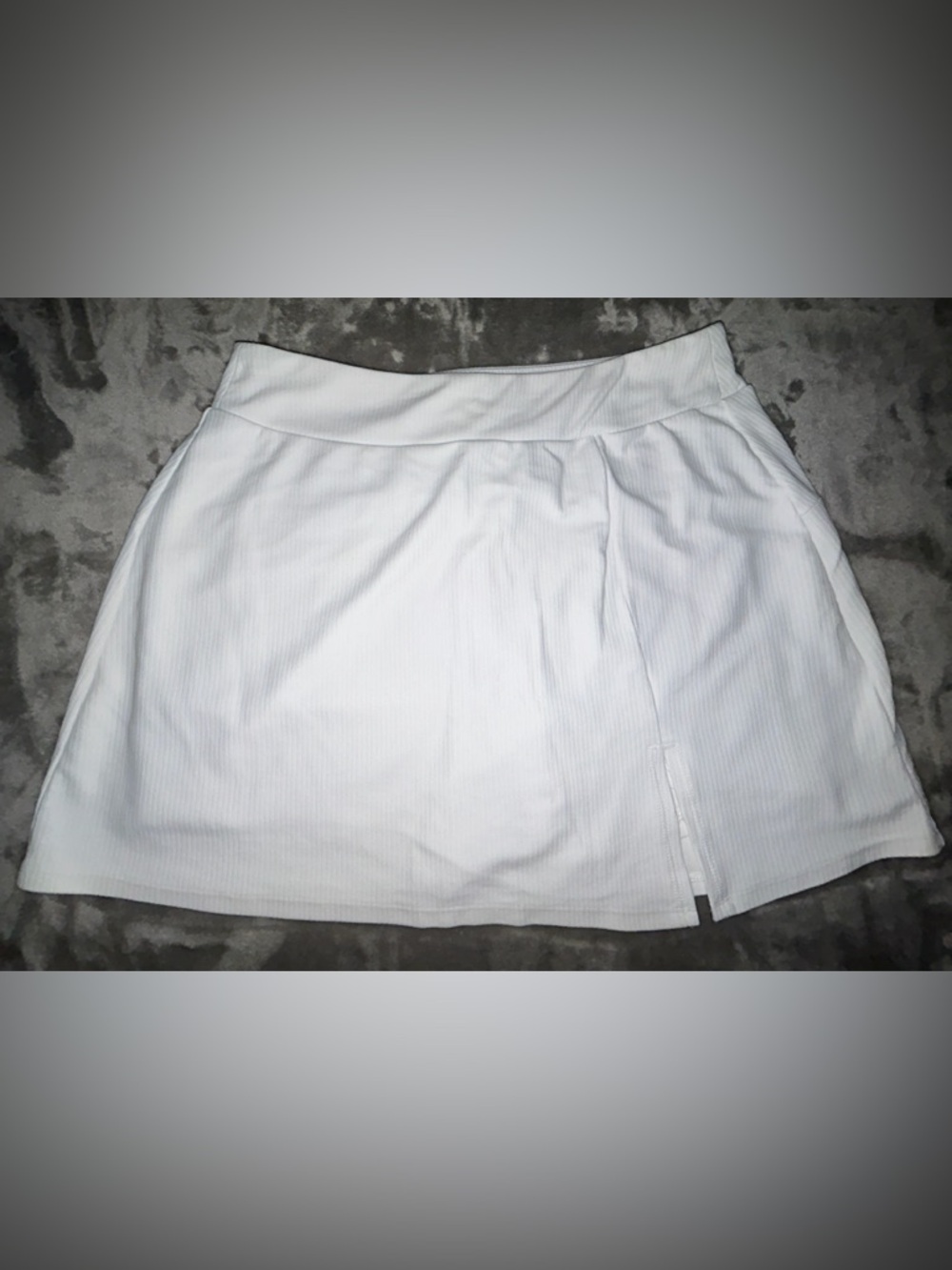 Calia White Ribbed Active Skort